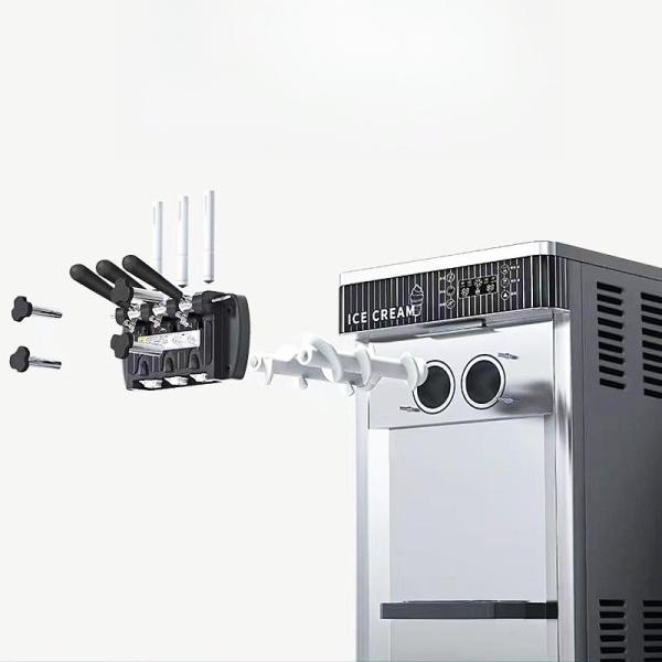 30-35 Liters Output Wooden Case Soft Serve Ice Cream Machine for Frozen Delights