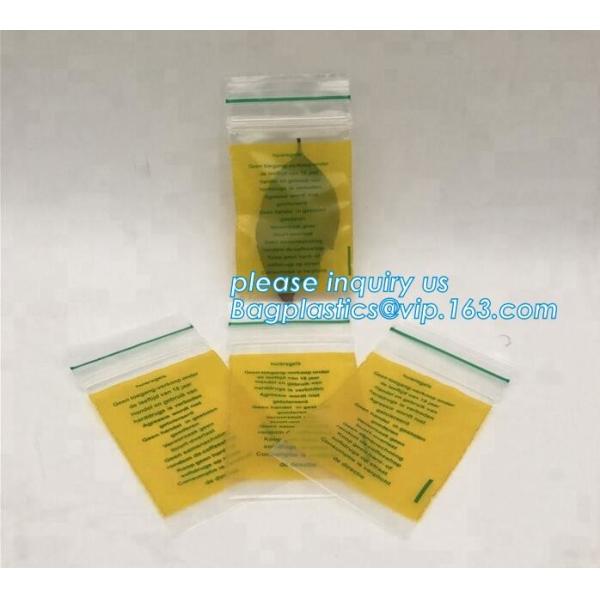 Factory custom color small red / pink / green / yellow / blue resealable K bag decorations, bagplastics, bageas