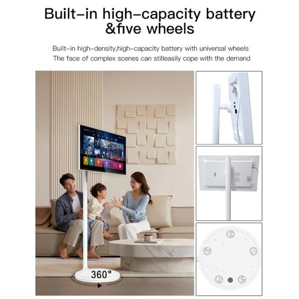 Qtenboard 21.5 inch Portable Tablet TV with Google GMS EDLA and 60Hz Refresh Rate for Smart Mall Concierge