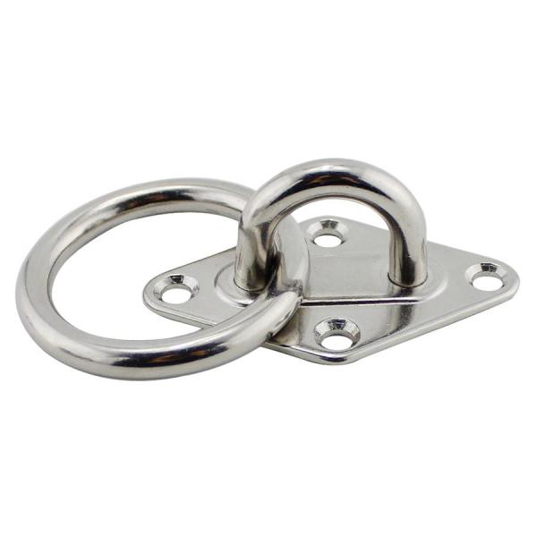 Marine Stainless Steel Eye Plate With Ring  Diamond Pad Eye With Ring Welded