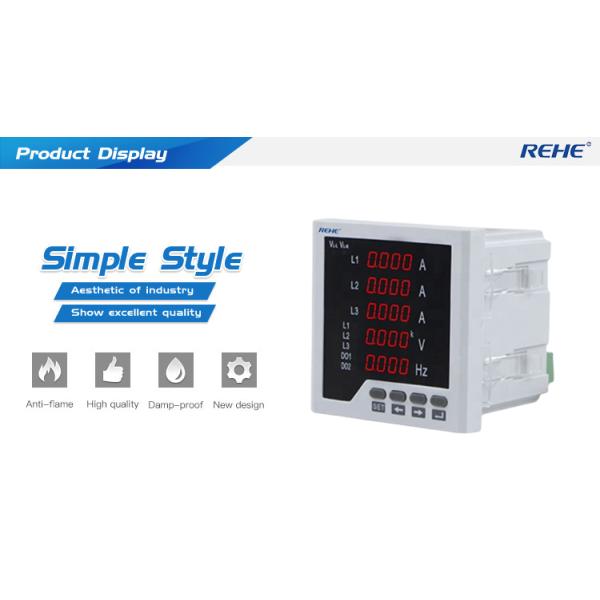 Three phase 5 rows display digital amp&volt &hertz meter AC combination multimeters