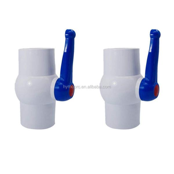 Leading PVC Ball Valve 1.0MPA Pressure Blue Plastic Threaded Water Pipe Valve 1/2 Inch