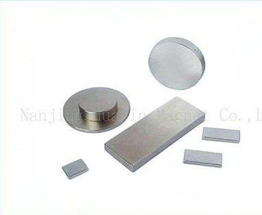 Small Industrial NdFeB Permanent Magnet / Sintered Ndfeb Magnet Silver Coating
