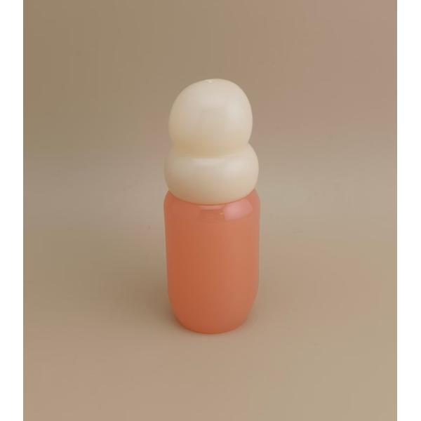 Pink Glass Bottle with Ricewhite Cap for Girls' Perfume