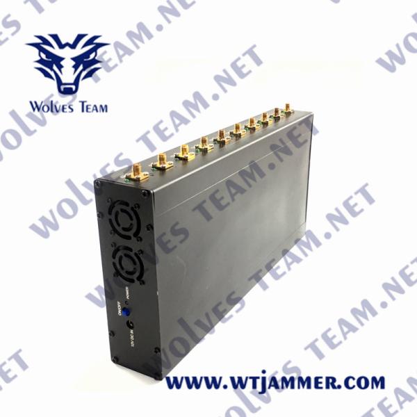 UHF VHF Indoor Signal Jammer 12W 3G 4G GPS WiFi LoJack 10 Antenna
