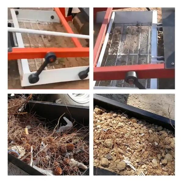 Stainless Steel Walk Behind Beach Cleaner with Tractor Maximum Driving Speed 15km/h