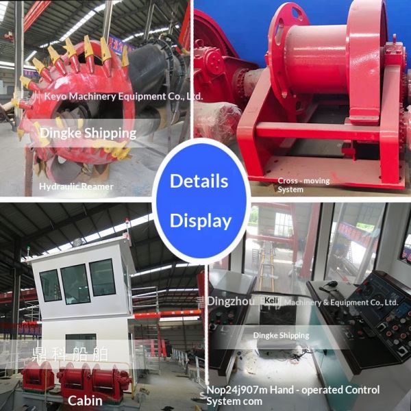 12 Inch Hydraulic Cutter Suction Dredger with 1100m3/h Workload and 10m Dredging Depth for River Sand Mining