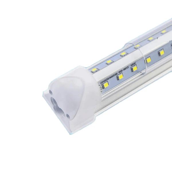 160LM/W T8 V-Shape LED Tube Light with Clips, Screws, Linkable Cable, 4000K, 270° Beam Angle