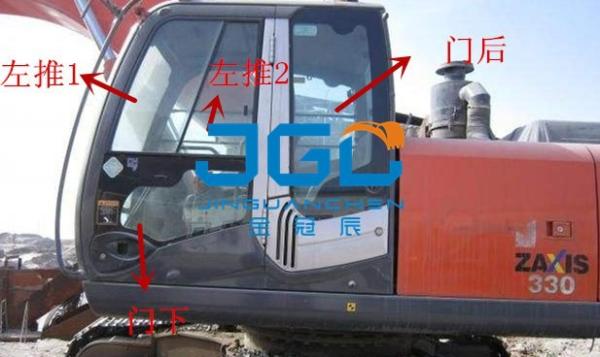 Porta Windows Front And Rear Glass do para-brisa de Cab Glass ZAX330 da máquina escavadora