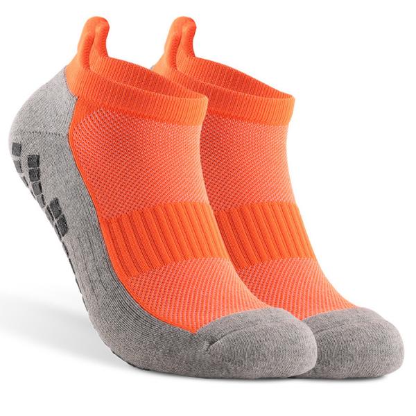 Men's Sporty Padded Ankle Soccer Socks with Regular Style and Anti Slip Grip Bottom