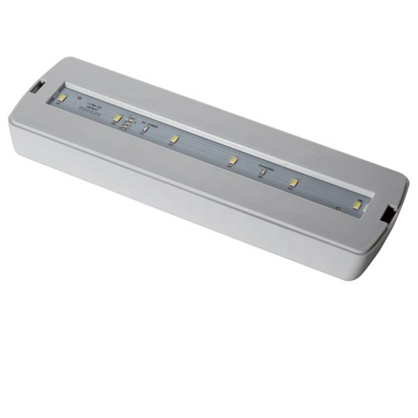 Permanent Plastic Battery Backup Emergency Rechargeable Wall-Mounted LED Light with 3 Hours Backup and Ni-Cd Battery IP20 Rated