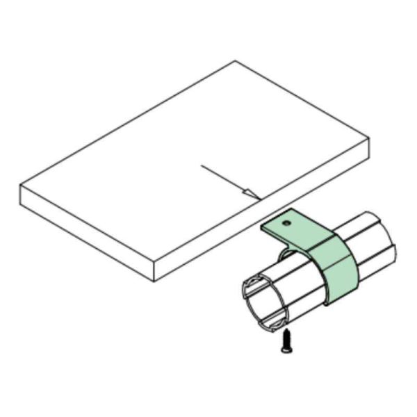 DYE43-01 43mm Conector de tubería delgada Placa de aluminio fija Clip Placa de sujeción