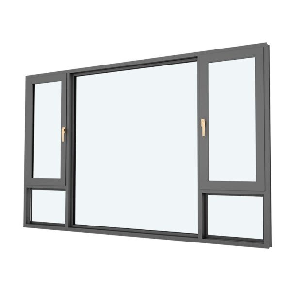 Modern Aluminum Frame Sliding Casement Window Wide Opening For Ventilation View