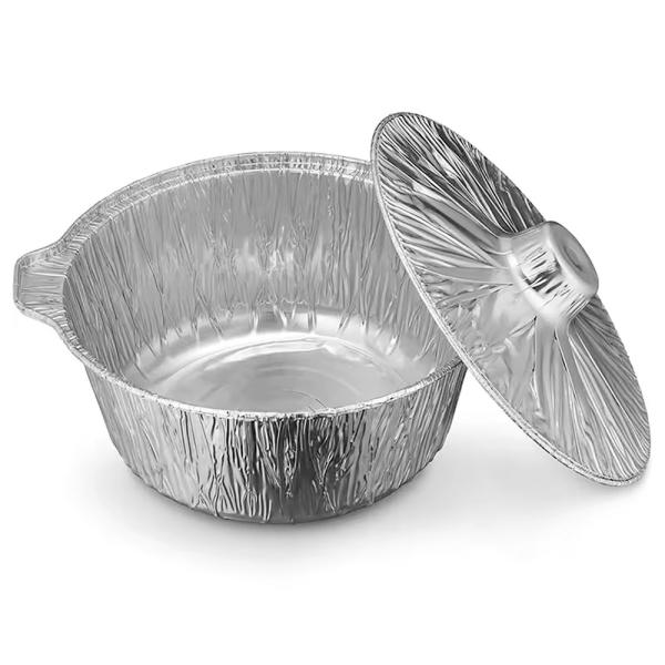 Round Disposable Aluminum Containers 4300ML Capacity For Customer Requirements