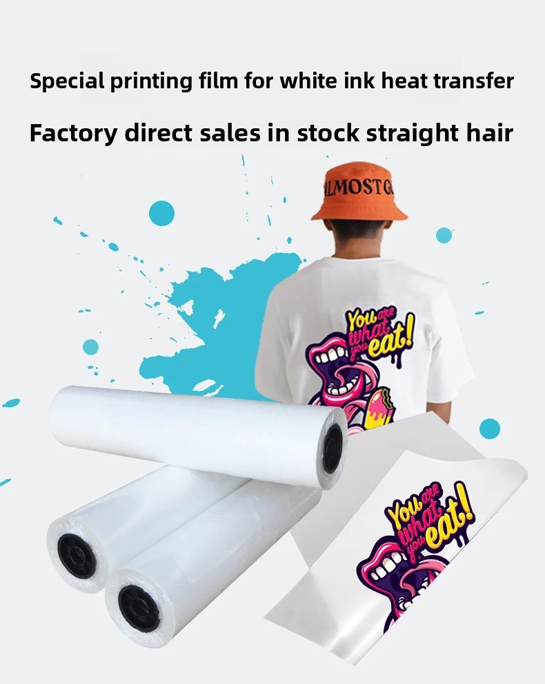 30cm 60cm High Temperature PET Heat Transfer Printing Film Paper Cold Hot Tear White Ink