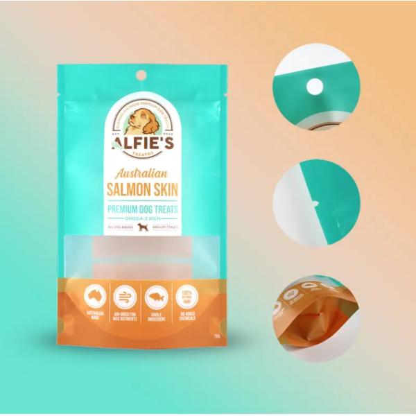 Дизайн на заказ Опаковка Закрытка Сумка Пластиковая упаковка Сумка Логотип Домашний питомец Перекус Пища Собака лакомство Кошка Пластиковая сумка для питомцев