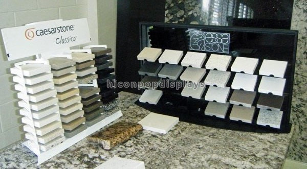 Stone Showroom Wood Tile Display Racks Custom Black 8 Pieces Flooring Tile Rack