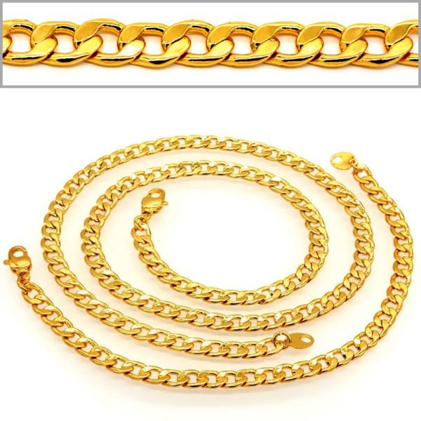 Korean Fishbone chain New Trendy Suitable for men and women Jewelry 18K Real Gold Plated