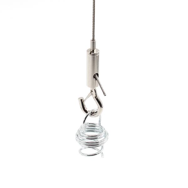 Custom Brass Cable Gripper Spring Hanging System Ceiling Adjustable Hanging Wire Kit for Lighting 1.3 Inches