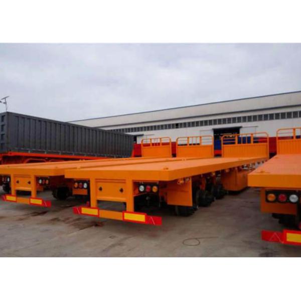 2 And 3 Axle Flatbed Semi Trailer With Capacity 40-70T ISO9001 Standard