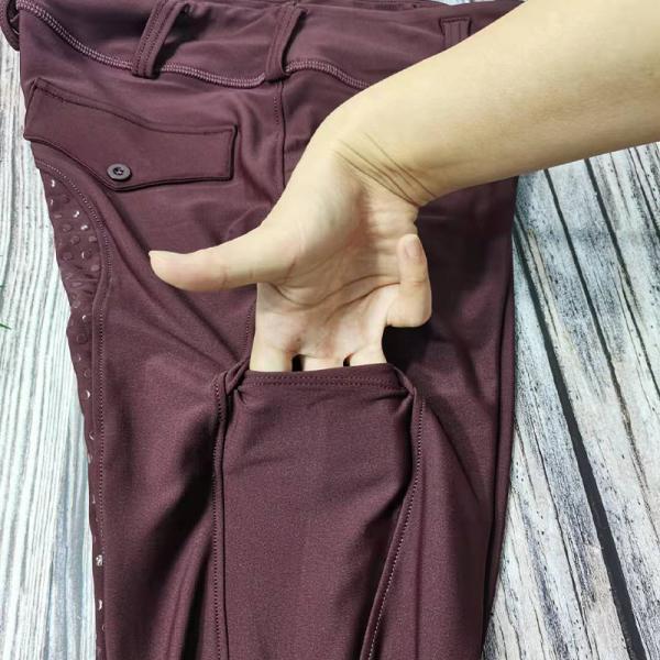 Сжатия силикона бриджей катания женщин бриджи катания места бургундского быстрого сухого полные