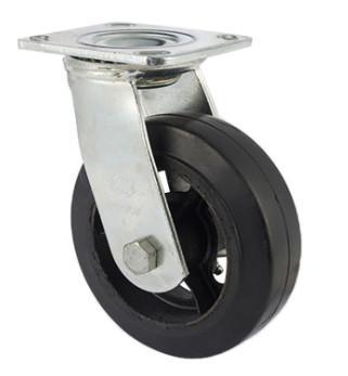 8 Inch Trolley Wheels Heavy Duty Swivel Casters Rubber Castor Wheel Cast Iron Wheels