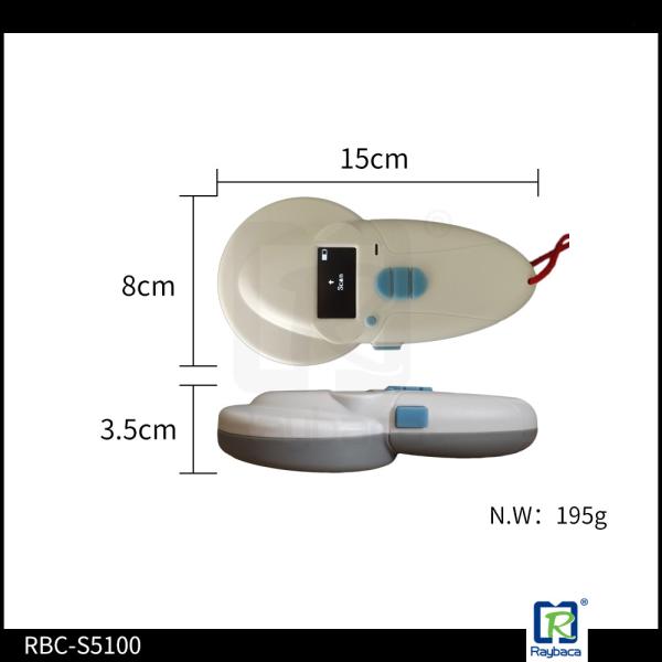134.2Khz / 125Khz LF Portable Rfid Reader Rfid Ear Tag Reader With 1400 MhA Battery