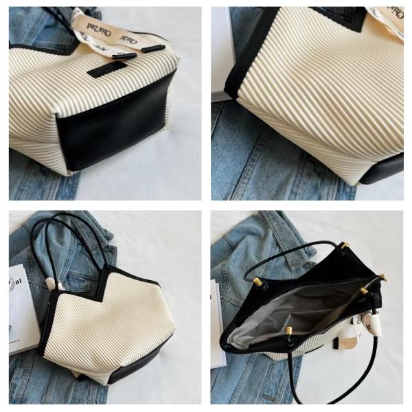 Stylish Tote Bags For Students Featuring Cashmere Lining Material And Lock Decoration