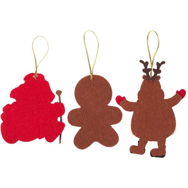 Animals Pendant Felt Christmas Tree Ornaments 2mm Thickness