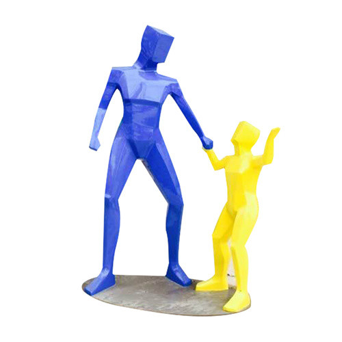 Modern Abstract Human Sculpture Fiberglass Decorative For Shopping Mall