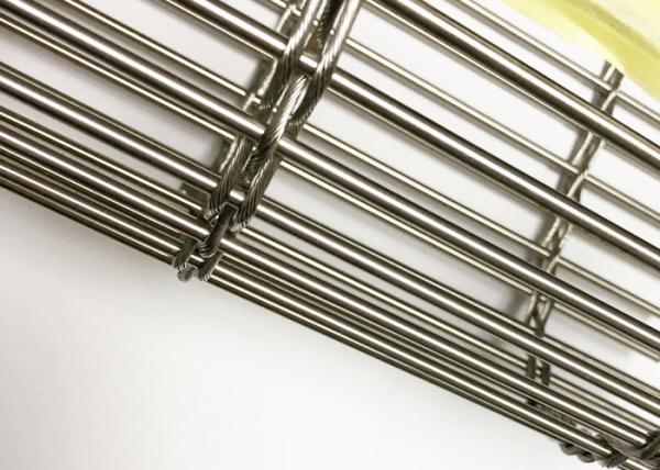 9.5mm frisou a malha arquitetónica de aço inoxidável de Mesh Plain Woven Wire Cable