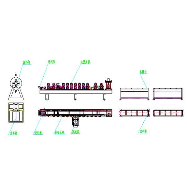 Крен половой доскы крыши 13 станций стальной формируя машину для светлых стальных ферменных конструкций