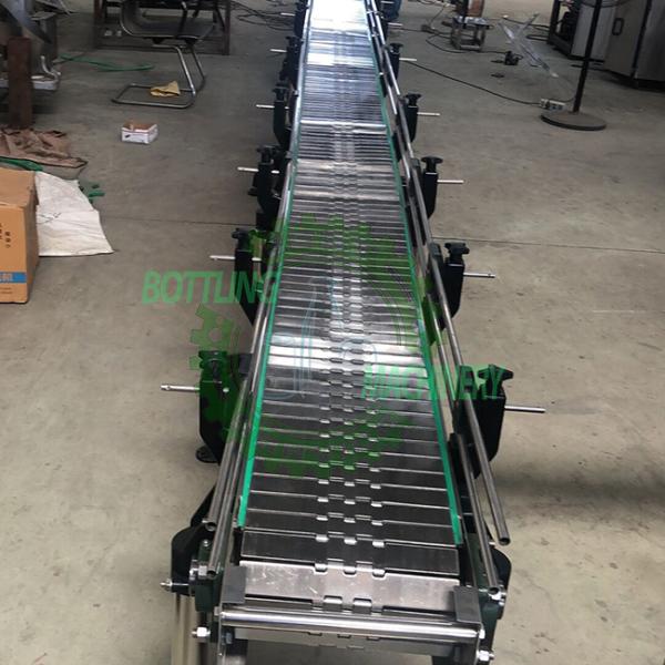 Speed Adjusted Stainless Steel Chain Belt Conveyor For Bottle Filling Line