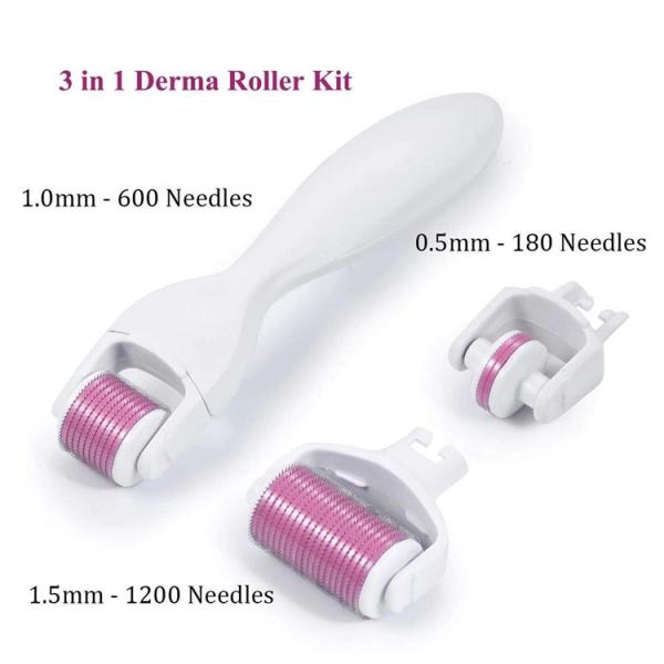 NO Plugs Type Titanium Derma Roller for Face Target Area Body 3-in-1 Design