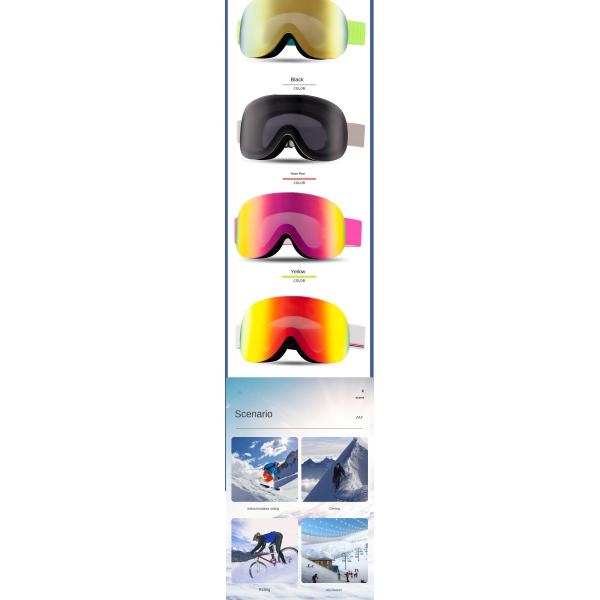 Windproof No Fog Ski Goggles Adult Snow Goggles For Men And Women Anti Freeze Sun Protection
