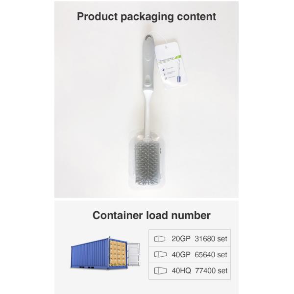 Пластиковое домоустройство бутылки чистит чашку щеткой ТПР для серого цвета стеклянной чистки белого