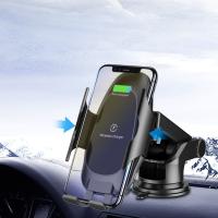 Auto carregador sem fio de aperto do telefone celular do carro 10W com copos da sução