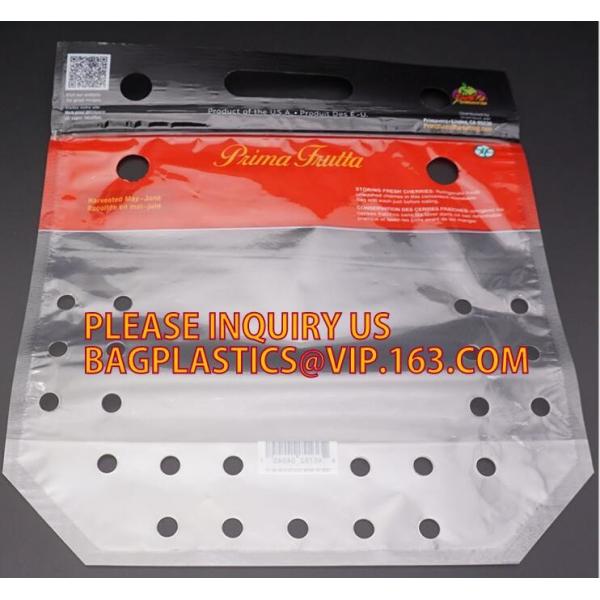 fresh cherry tomato packaging bag, Fresh Fruit Preservative General Grape bag, Cherry Red Lift Sealed Packaging Bag