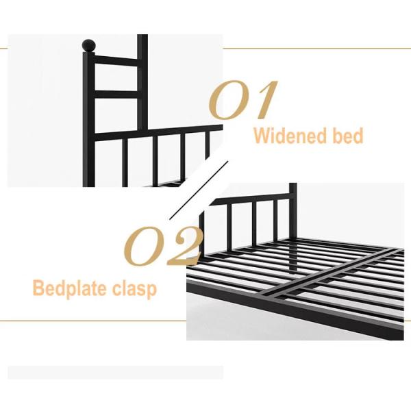 School Furniture Adult Full Size Metal Garden Bunk Bed for Space Saving in Queen Loft Bed