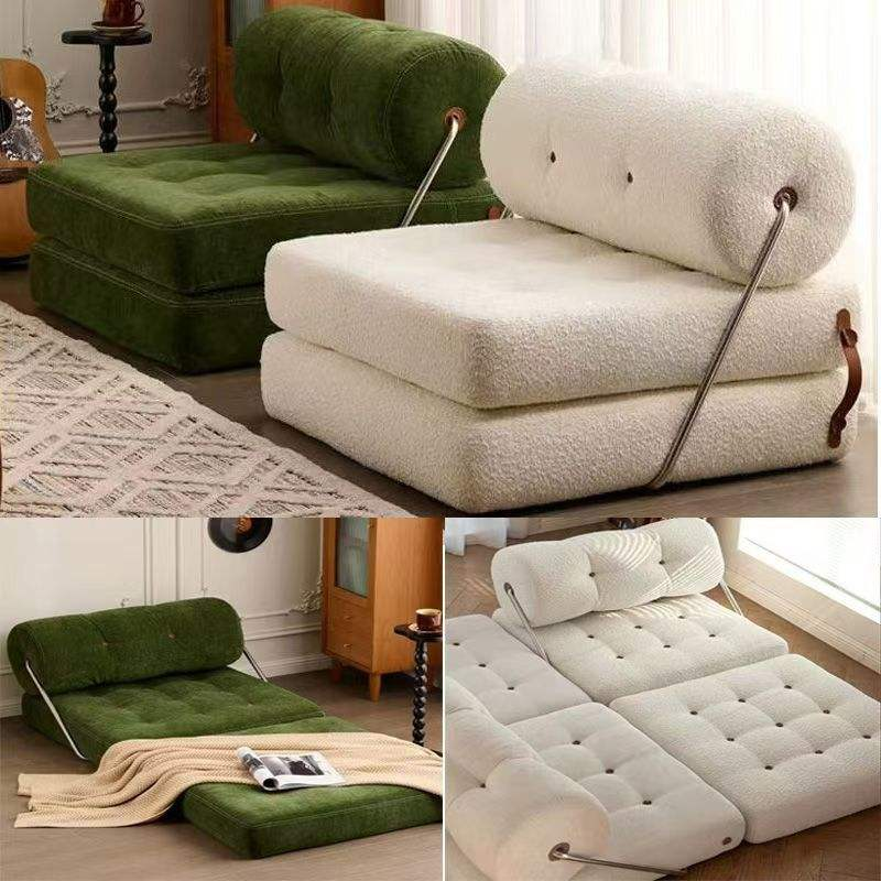 2025 New Single Modular Recliner Lazy Sofa Bed Foldable Floor Sofa Cloud Couch Compressed Tufted Upholstered