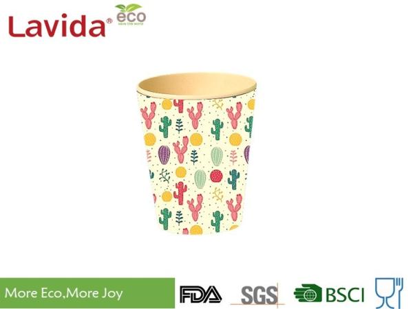 Wearable Eco Bamboo Fiber Cup Coffee Mug Eco Friendly Rustic Texture For Restaurant