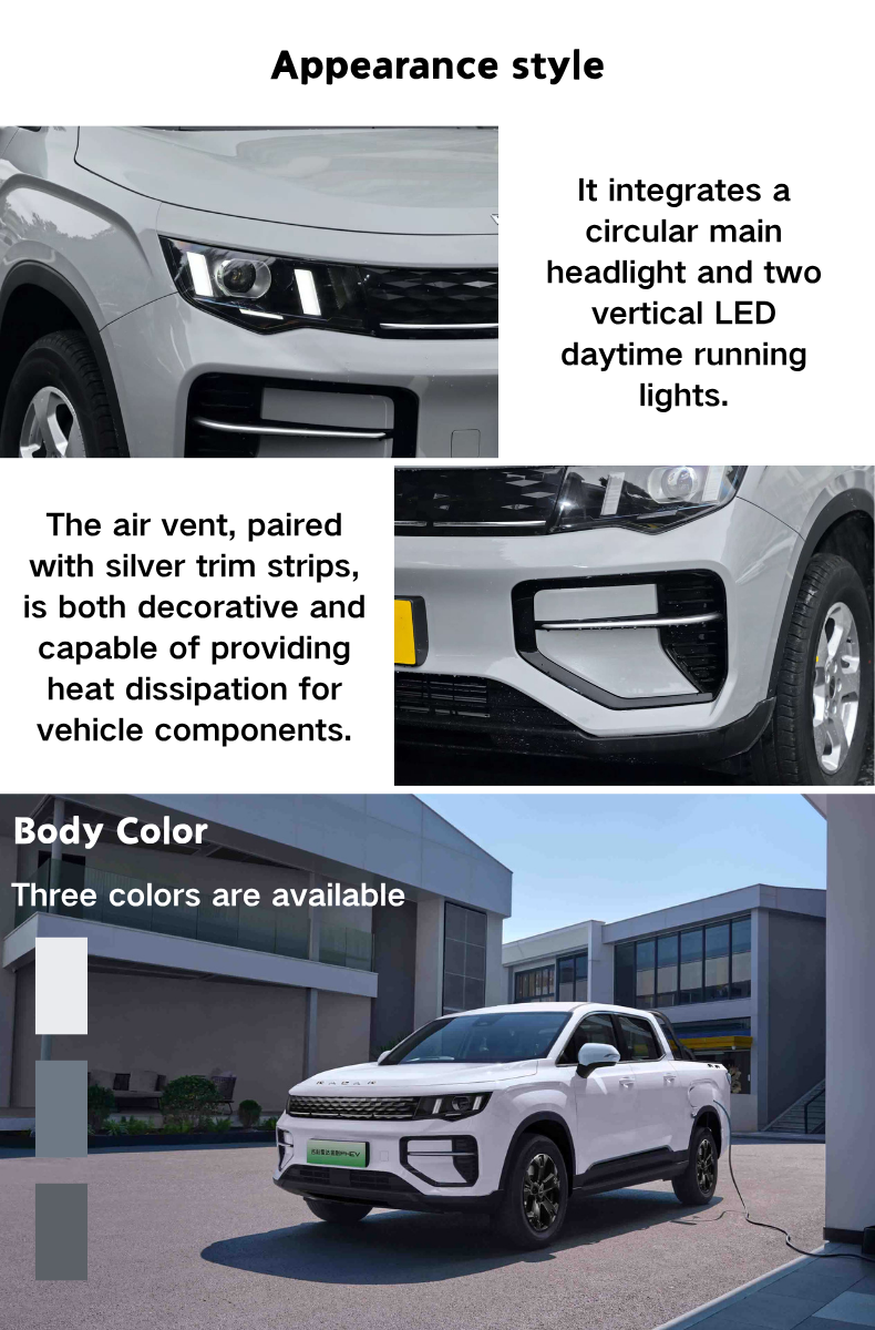 Four Wheel Drive for for King Kong Plug-in Hybrid 4-door 5-seat Pickup Truck 2025 Model 700km Range Super Large Cargo Box