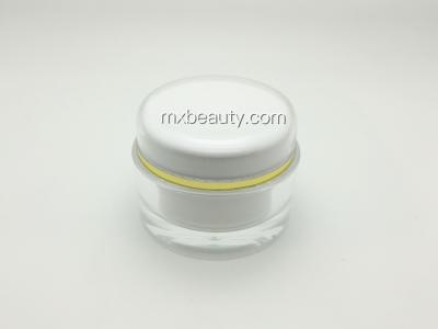 high quality classic pmma acrylic cream jar 50g 30g 15g UV coating hot stamping gold ring plastic cosmetic cream jar