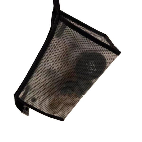 Black Mesh Bags Custom Durable Makeup and Travel Storage Bags with Mesh Zipper Pouch