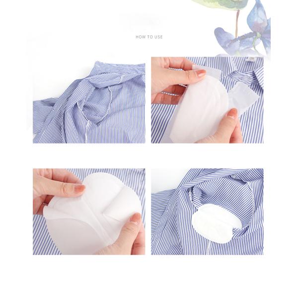 White Disposable Armpit Under Arm Absorbent Pads Cotton Anti Sweat Pad for 11*9.5cm/12.5*9.5cm/12.5*11cm