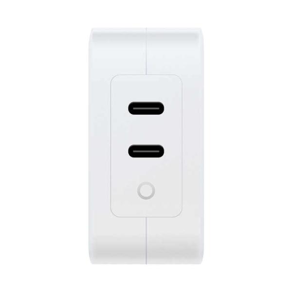 US Plug 100W Dual USB-C Cargador de pared ️ Adaptador de carga rápida de 2 puertos para computadoras portátiles, tabletas, teléfonos, dispositivos tipo C (100 ️ entrada 240V)