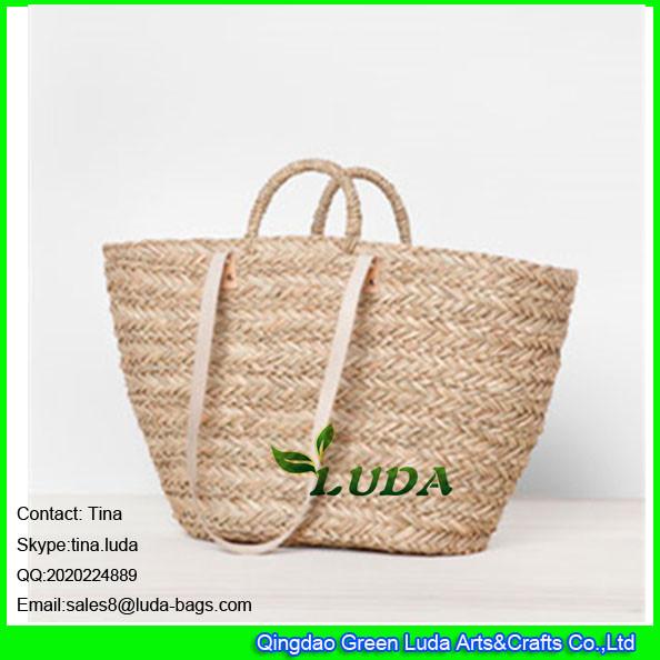 LUDA 2016 new natural straw beach bag handmade seagrass straw beach bag for 2016