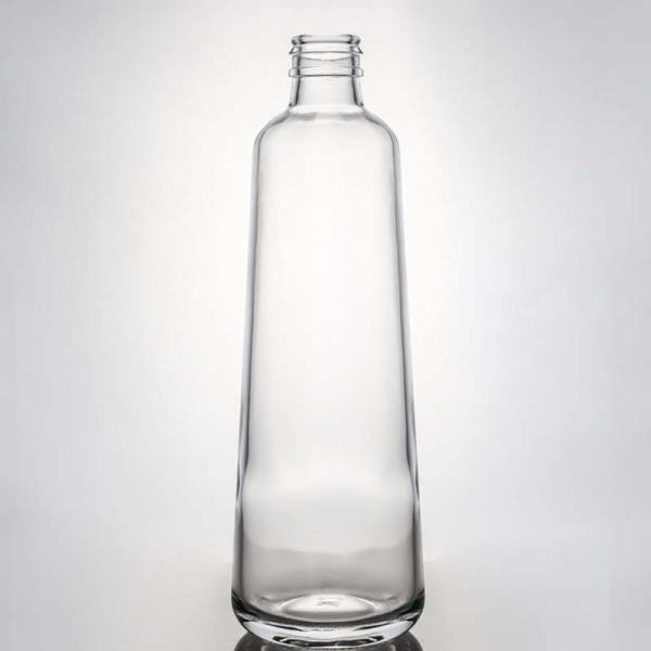 Customized Super Flint Round Clear Glass Bottle for Gin Rum Vodka Whisky 580ml 1000ml