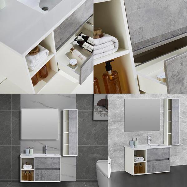 Wall Mount Bathroom Cabinet With Mirror And Light 80*50*50cm