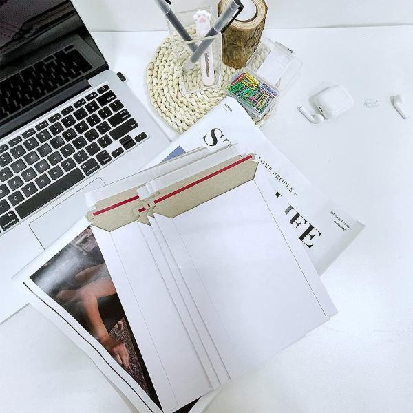 Custom White Cardboard Envelope Lightweight Kraft Cardboard Envelopes For Protecting Documents